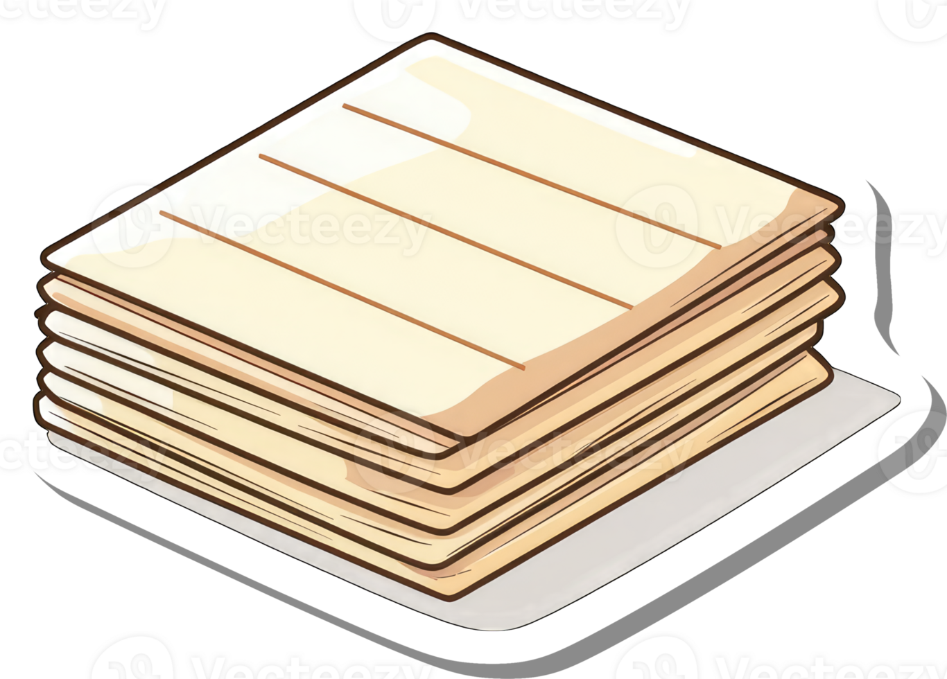 A Stack of Crispy Golden Brown Bread Slices png
