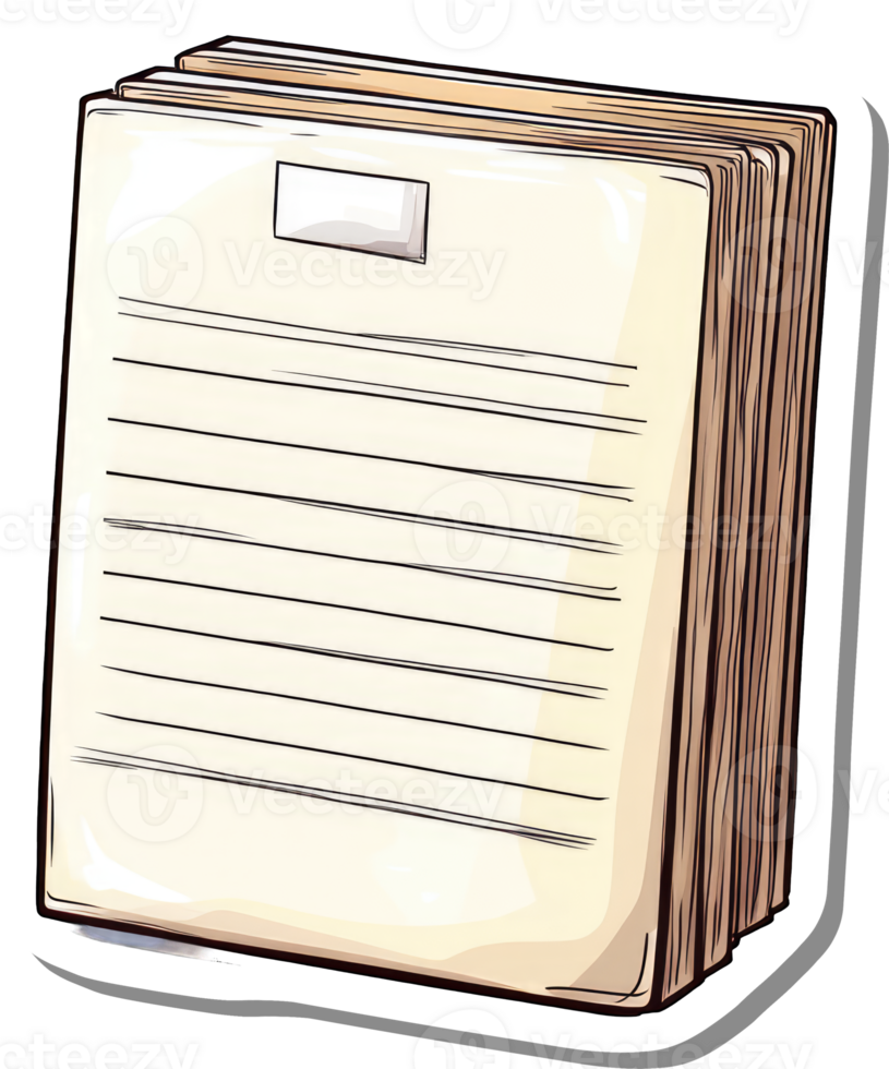 Stack of Lined Paper Documents Ready For Notes png