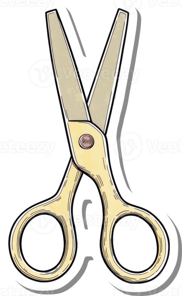 A Pair Of Yellow Craft Scissors Is Shown png