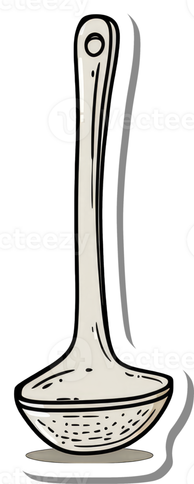 A drawing of a kitchen ladle utensil png