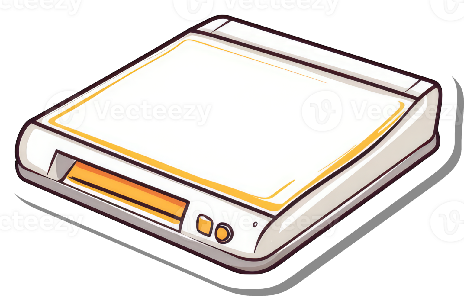 A simple illustration of a vintage scanner device png