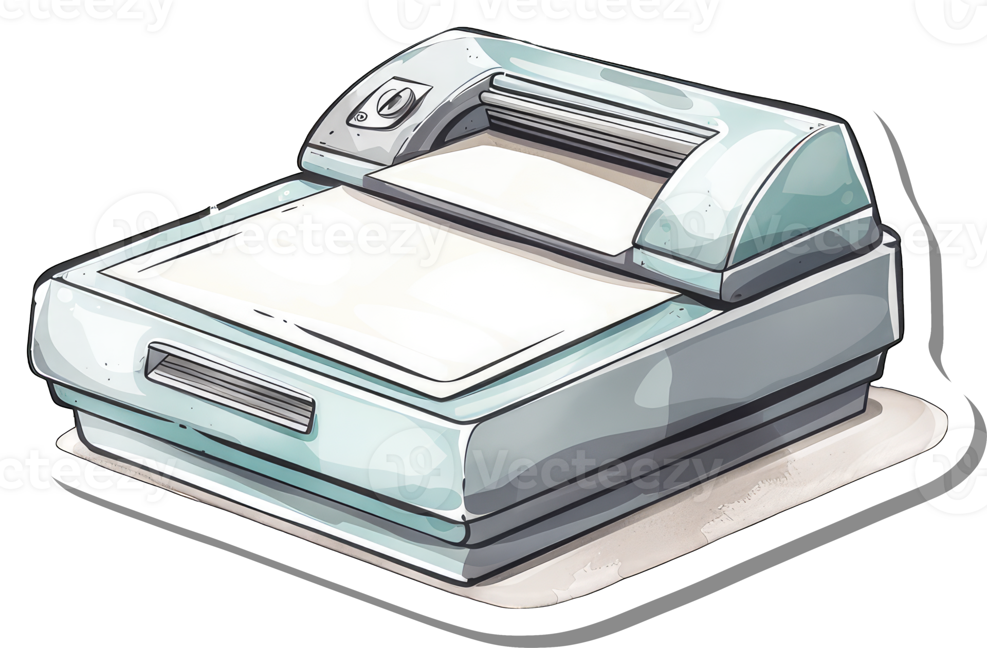 Retro style office paper cutting machine illustration 55492667 png