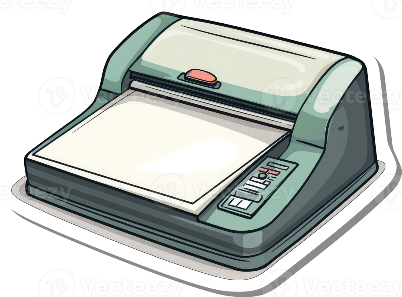 Retro Style Laminator Machine Illustration Design png