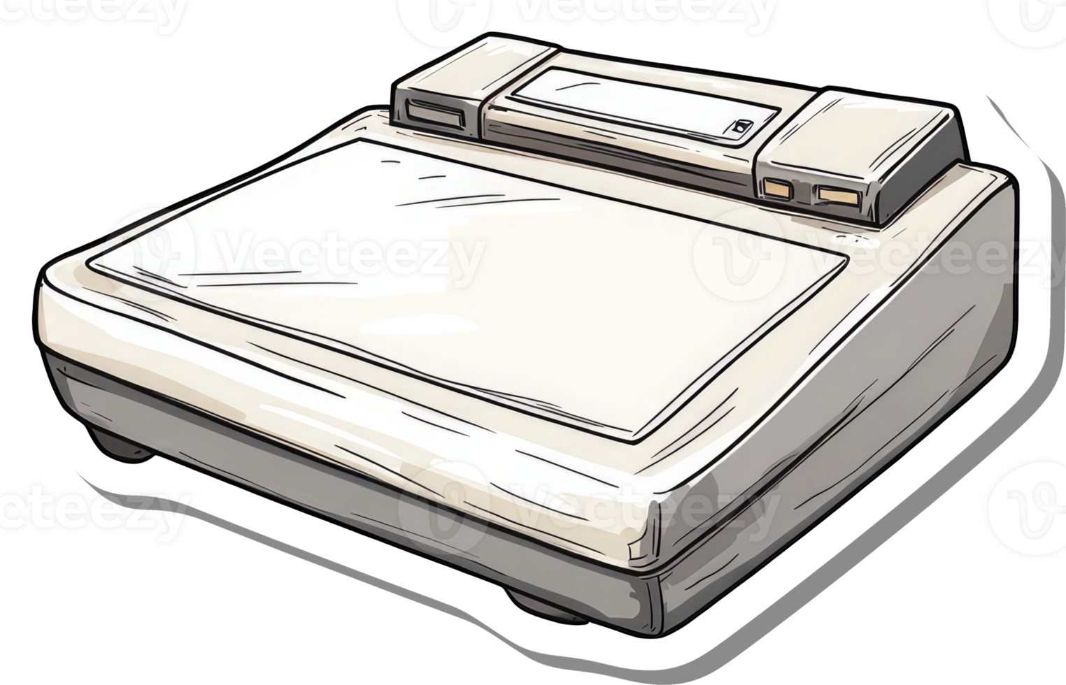 Retro Style Electronic Flatbed Scanner Device png