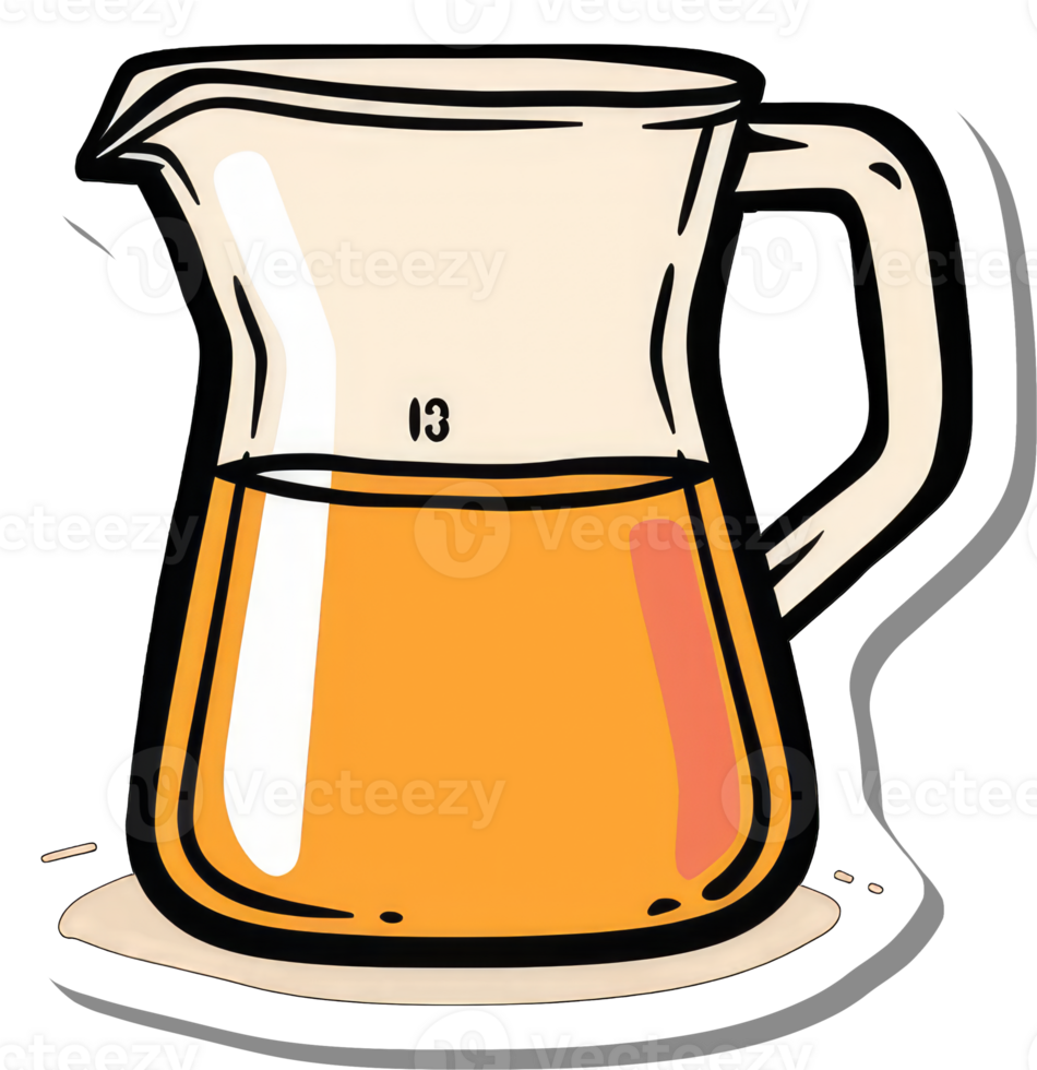 A Glass Pitcher Filled With Orange Juice png