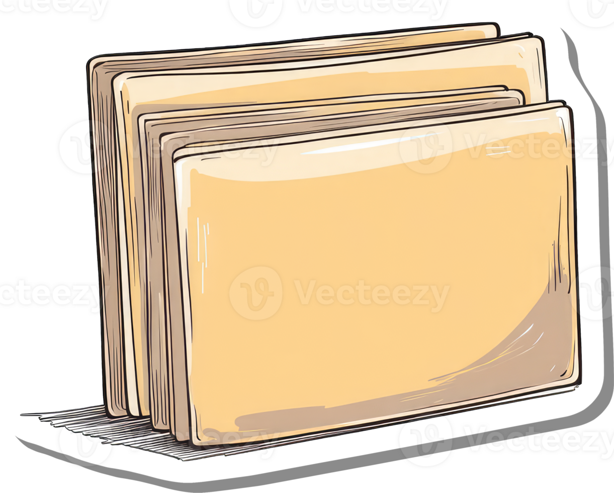 A Stack of Beige Paper Files Or Documents png