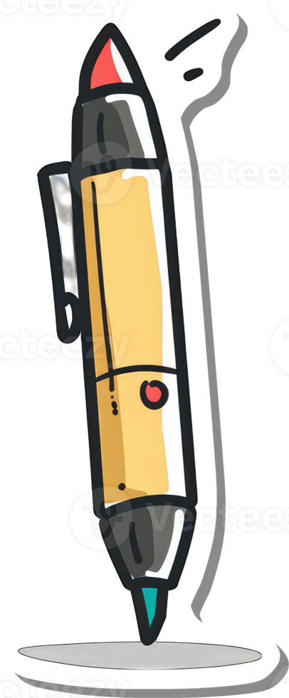 A Cartoon Drawing Of A Stylish Pen png