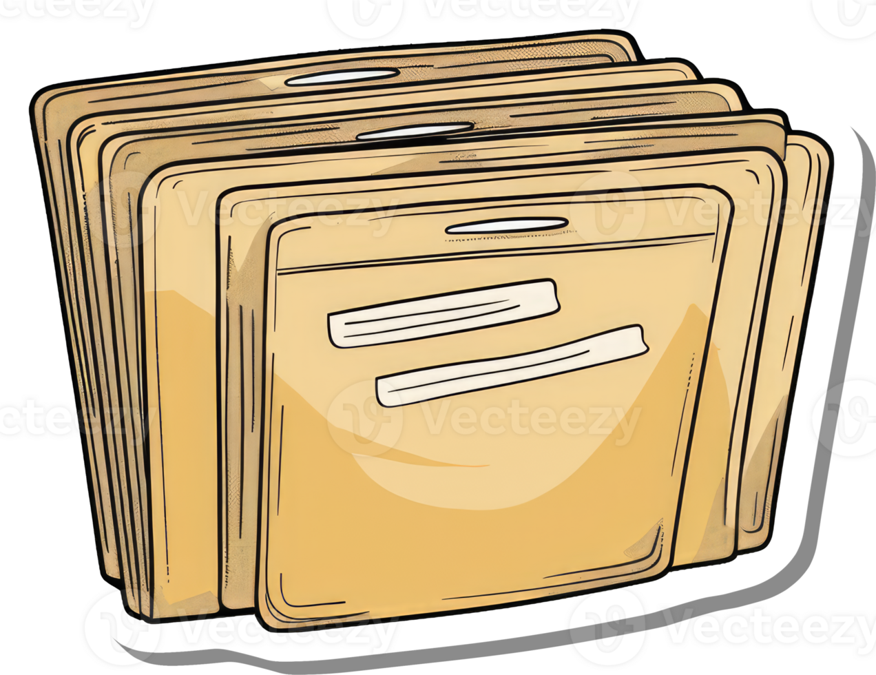 A Stack of Blank Beige Identification Badges png