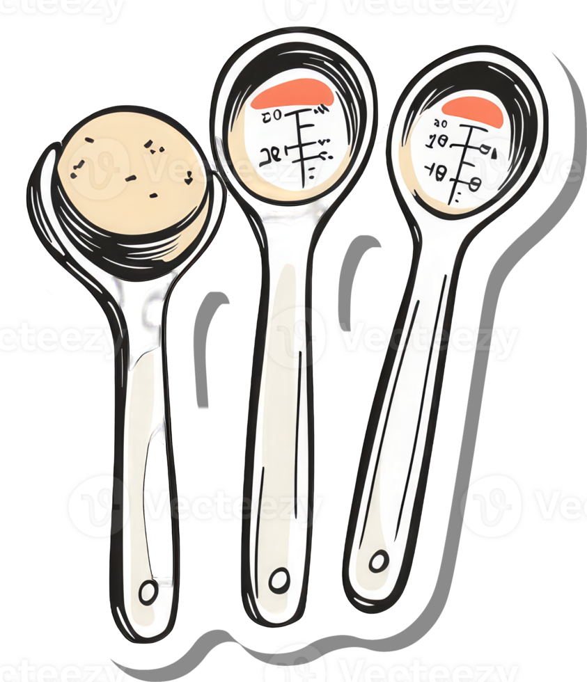 Measuring Spoons and a Cookie for Baking Needs png
