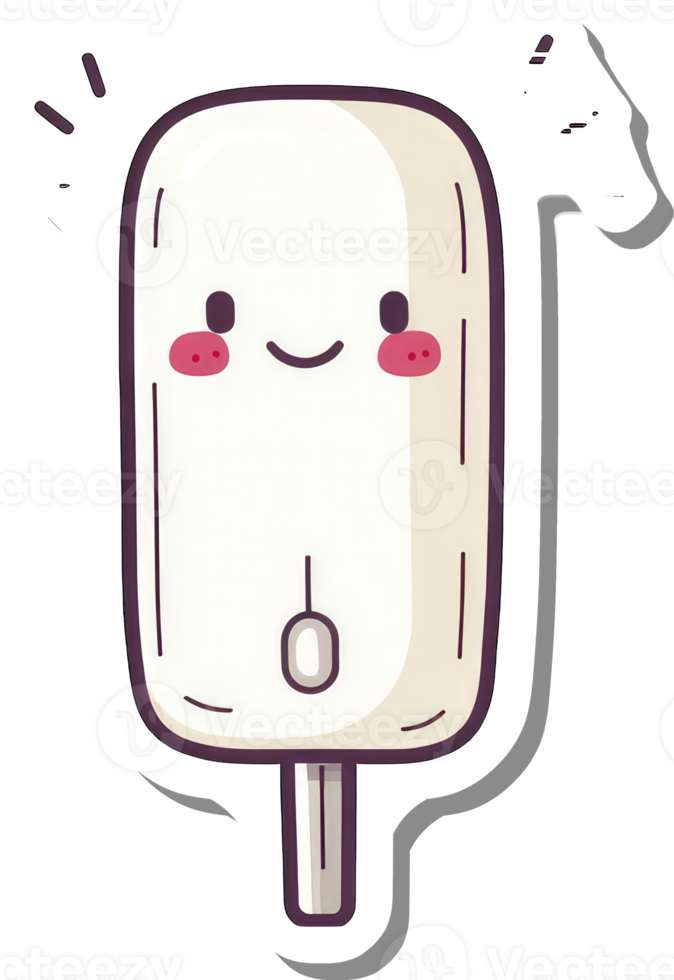 A Happy Cartoon Popsicle Character Smiles Brightly png