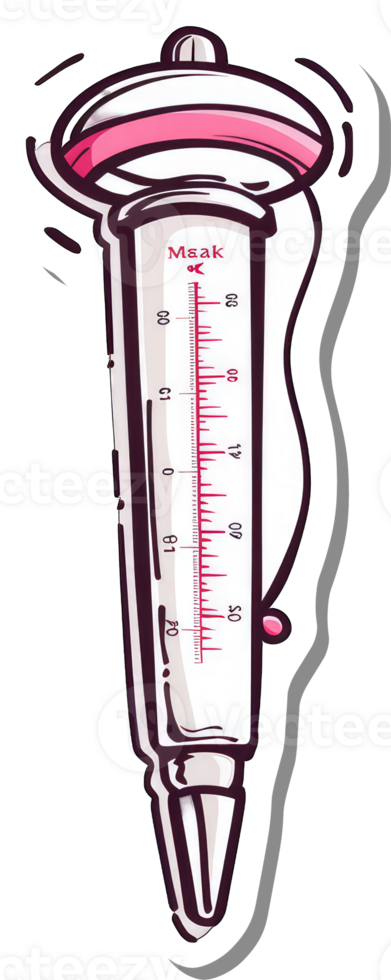 Illustrated Pool Thermometer Water Temperature Gauge png