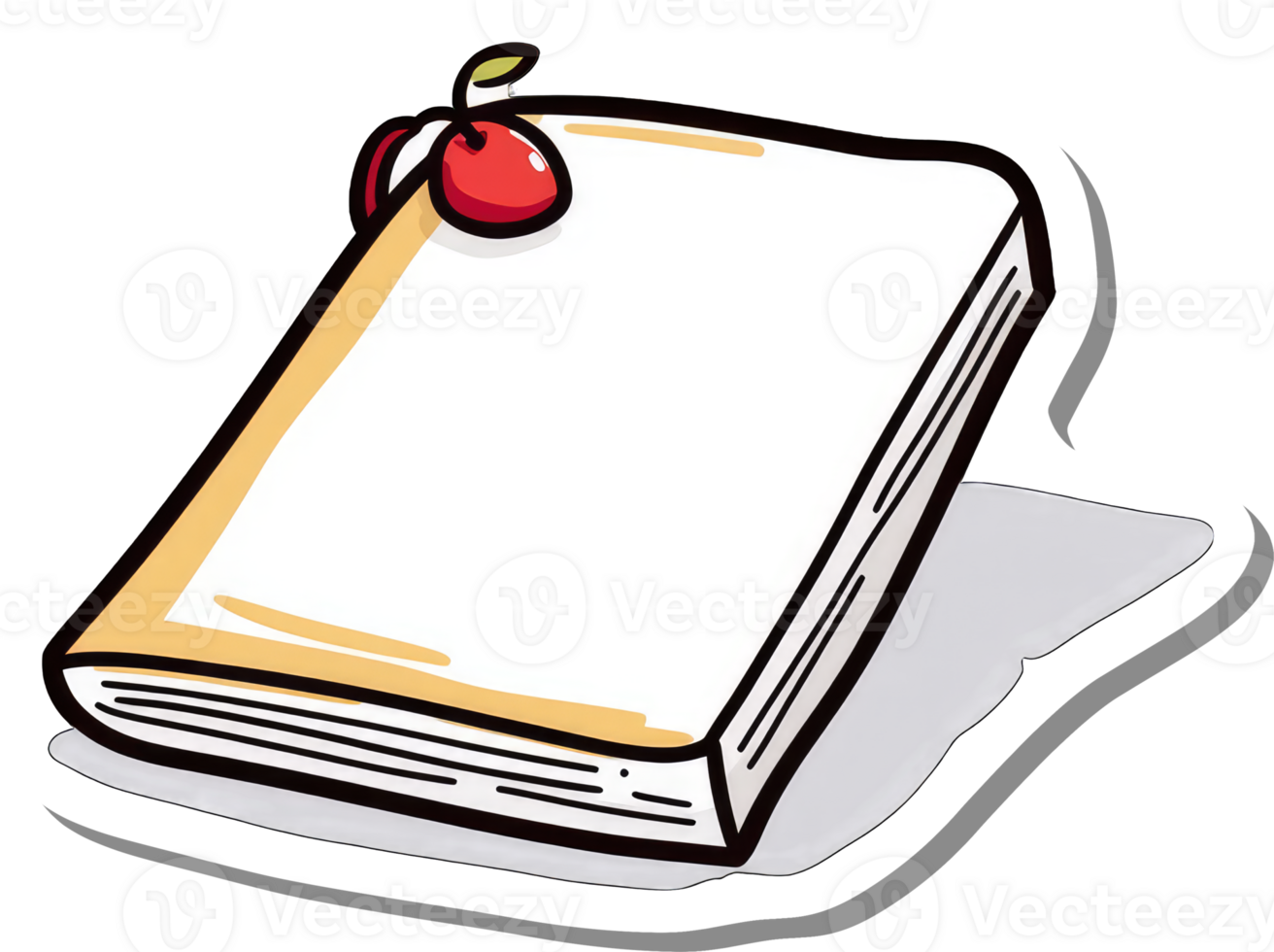 A Book Adorned With A Single Cherry On Top png
