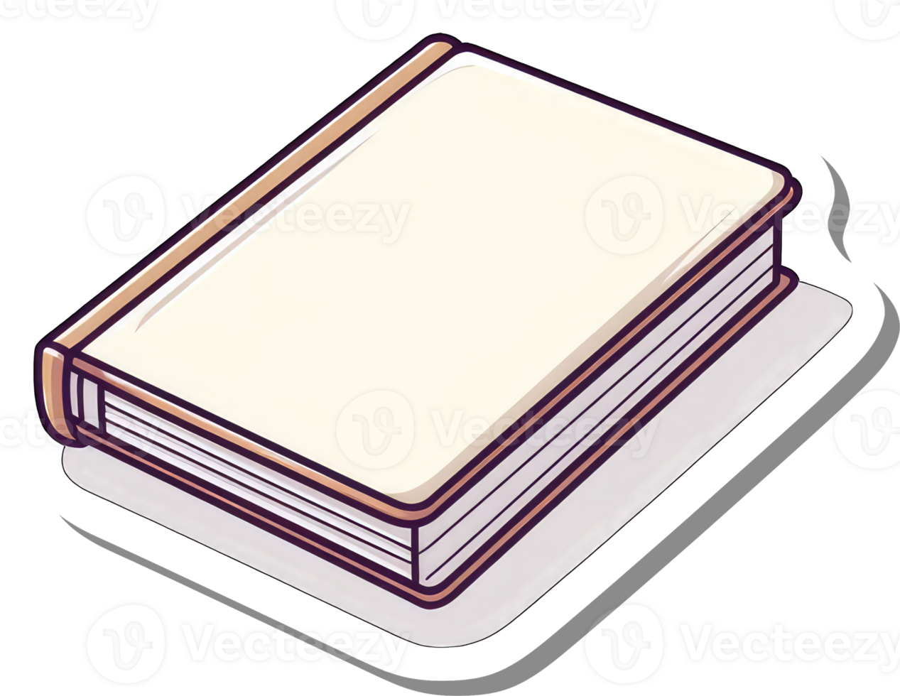 A Closed Book Is Shown In Isometric View png
