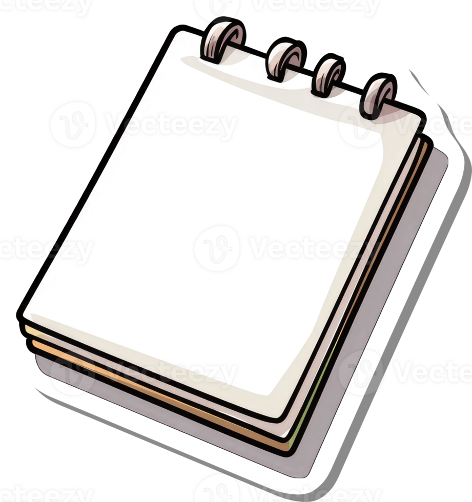 Blank Spiral Notebook Ready For Notes And Ideas png