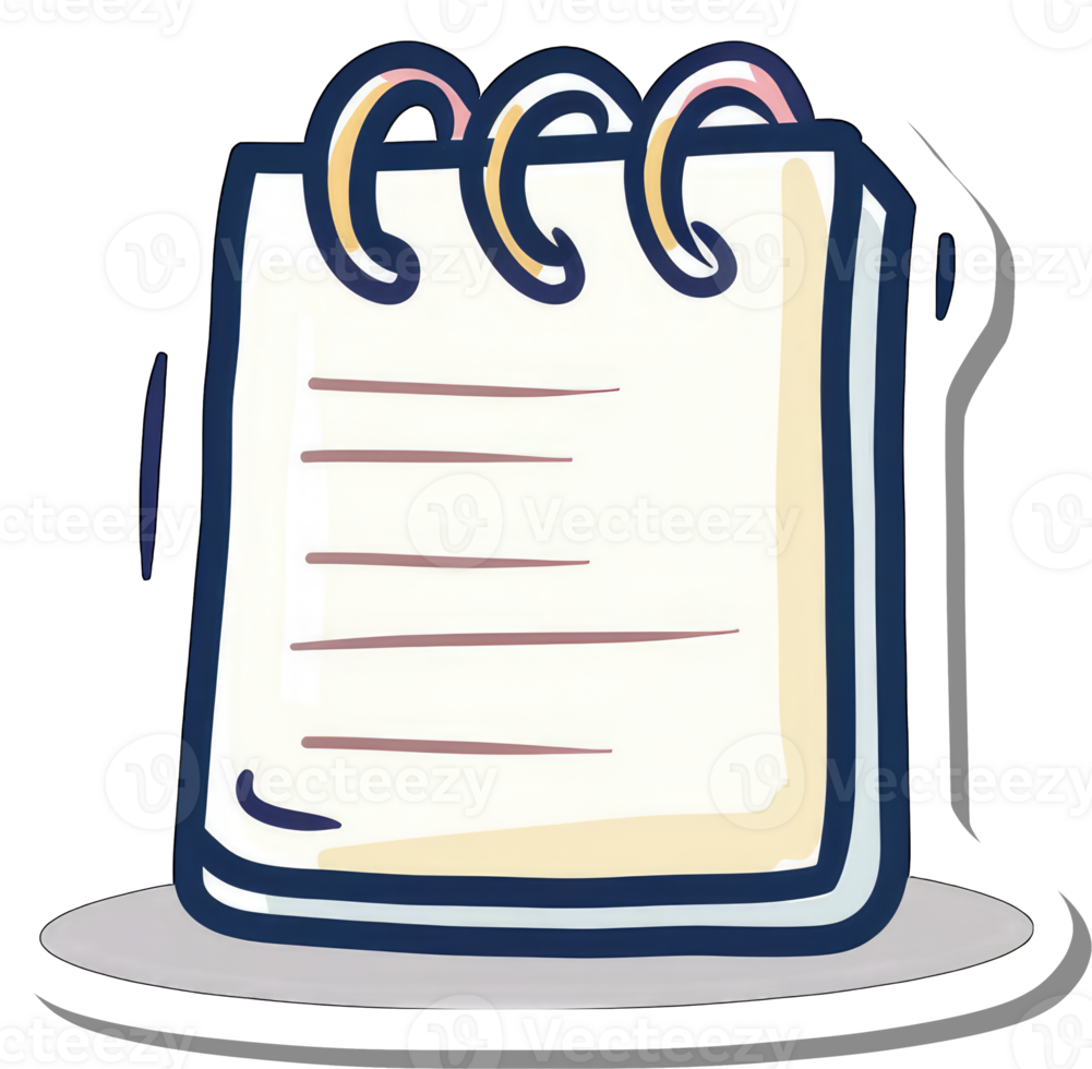 A Spiral Bound Notepad with Blank Lines Ready for Notes png