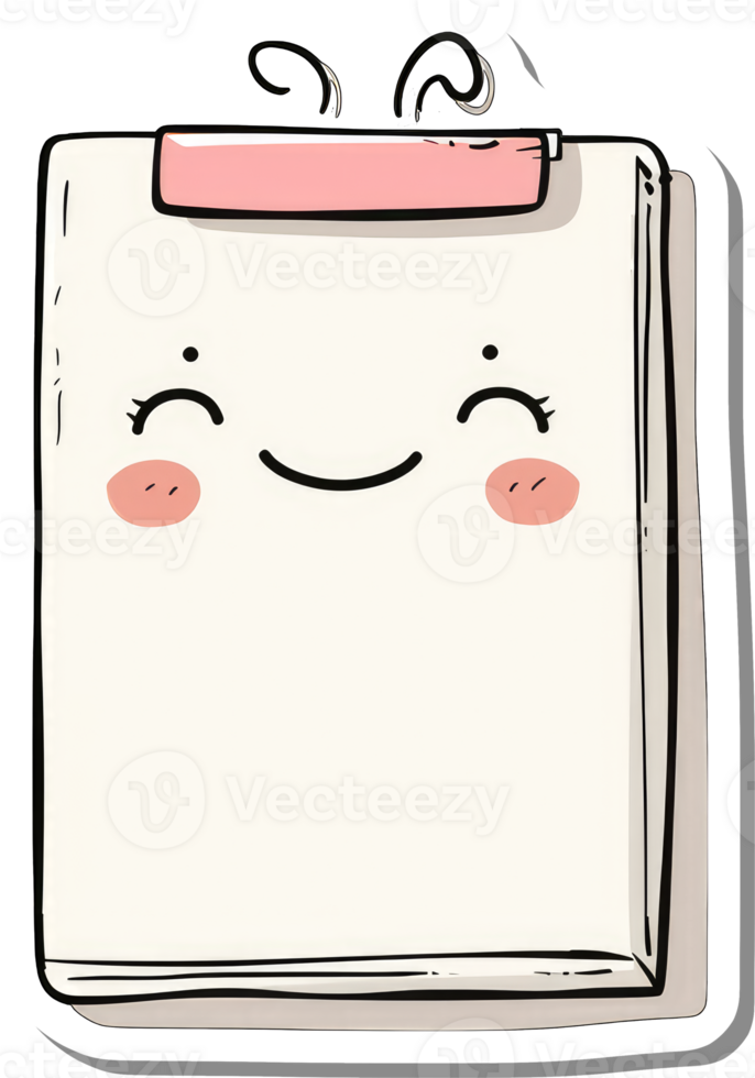 Happy Clipboard Smiling Cheerfully Blank Ready png