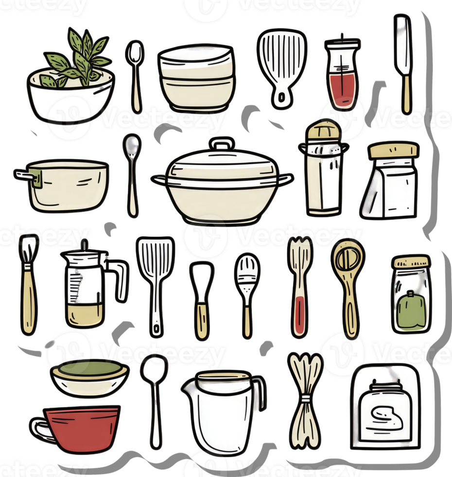 A Collection Of Kitchen Utensils And Cooking Tools png