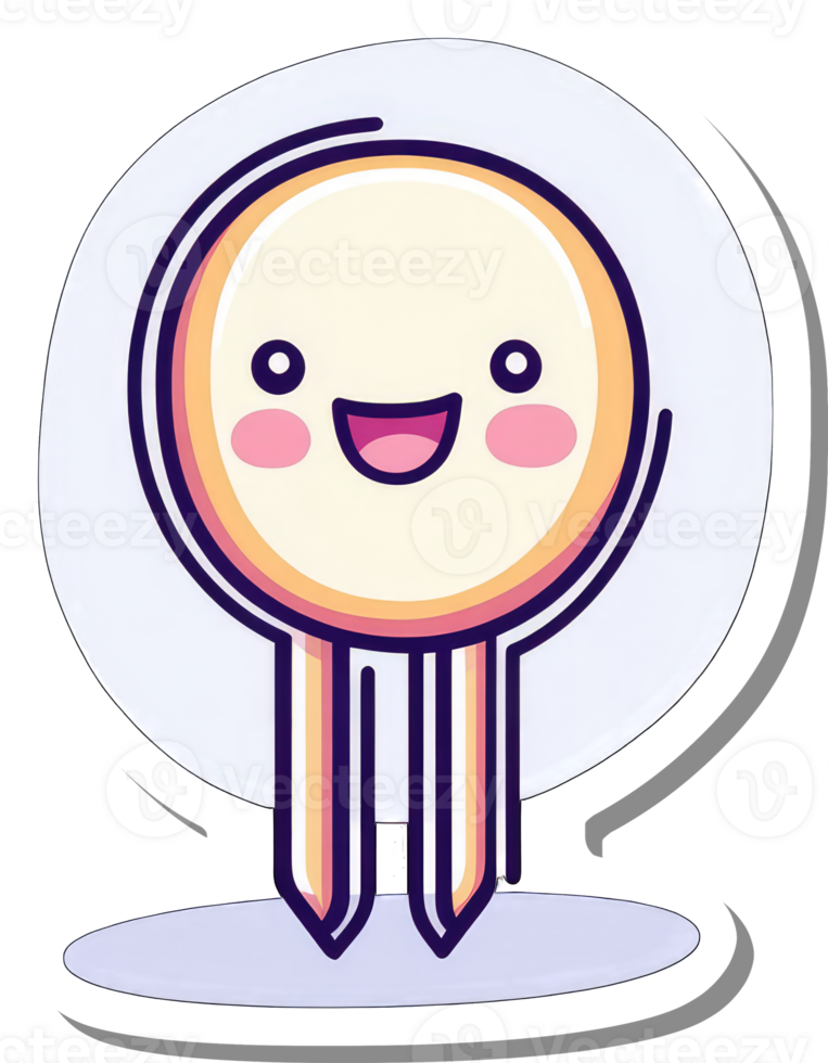 A Happy Circular Cartoon Character with Legs png