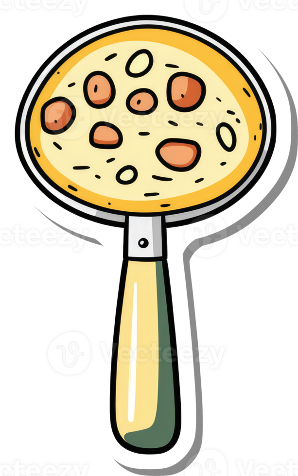 Delicious Pizza in a Frying Pan Ready to Eat png