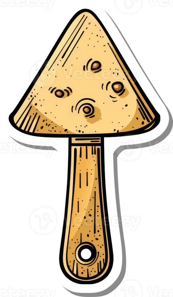 A whimsical illustration of a golden mushroom png