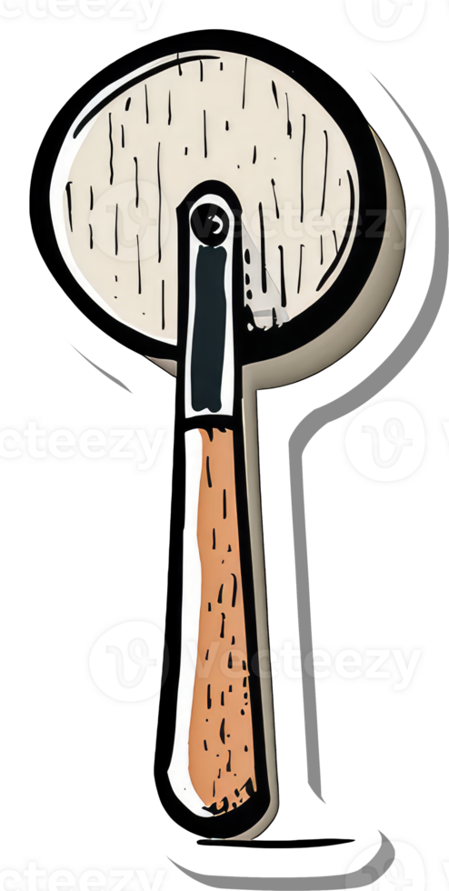 Illustrated Kitchen Utensil A Round Sieve With Handle png
