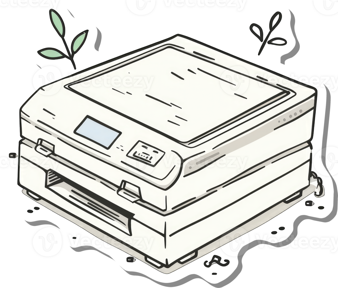 A Stylish Illustration Of A Modern All In One Printer png