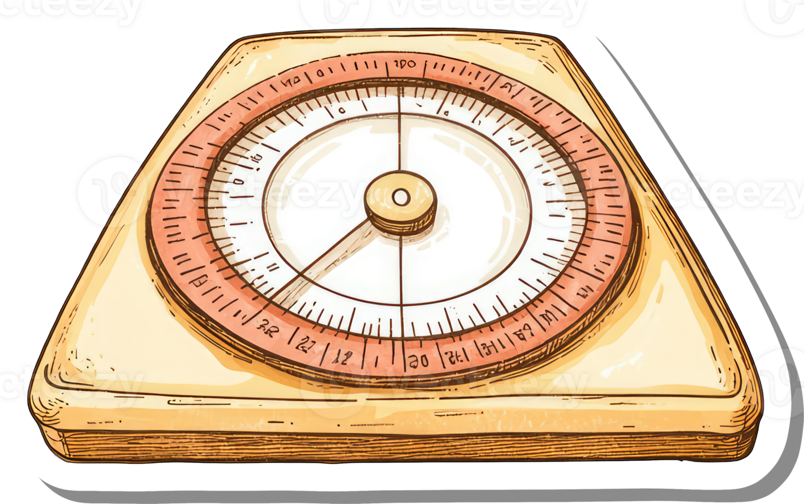 Triangular Vintage Analog Measuring Instrument png