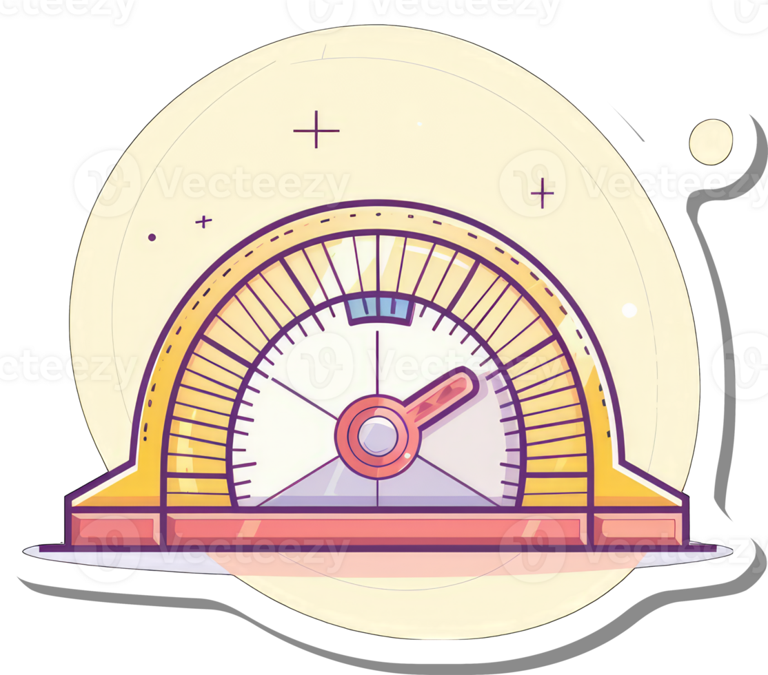Illustrated Gauge Meter Showing Partial Measurement png