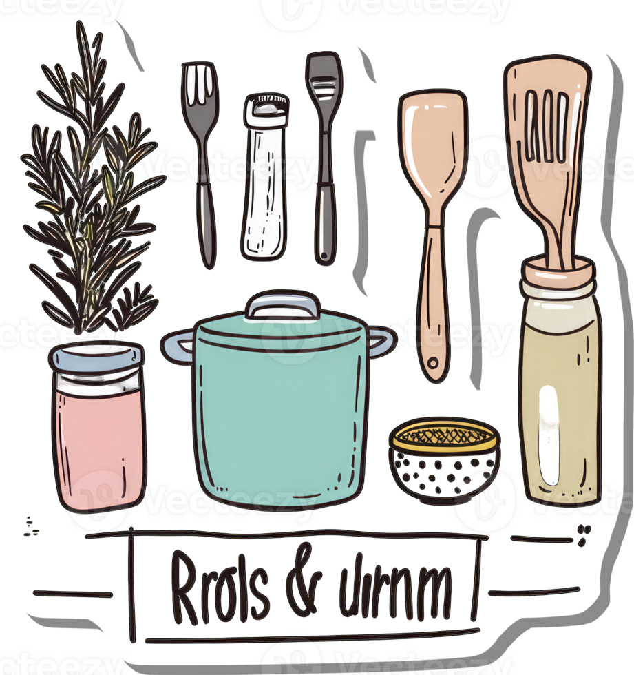 Cooking Tools and Utensils Illustration png