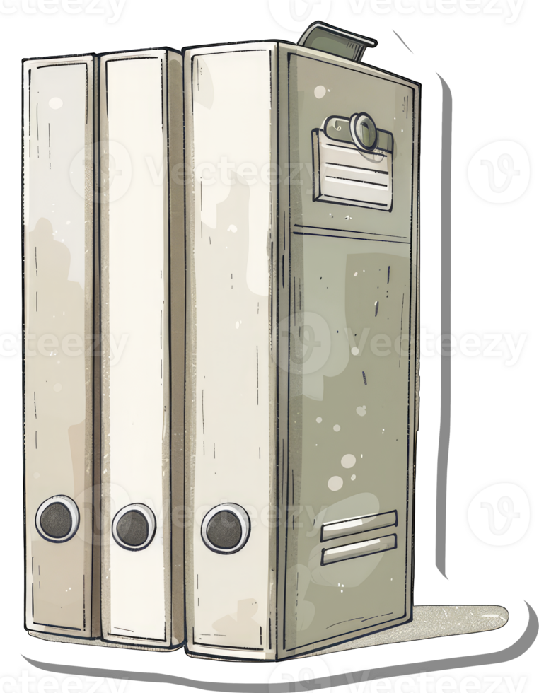 Three Office Binders Stacked Together Neat and Organized png