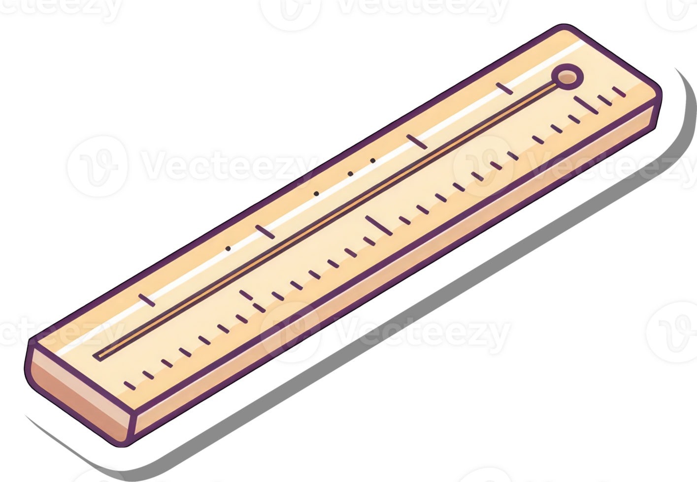 A simple illustration of a classic thermometer png