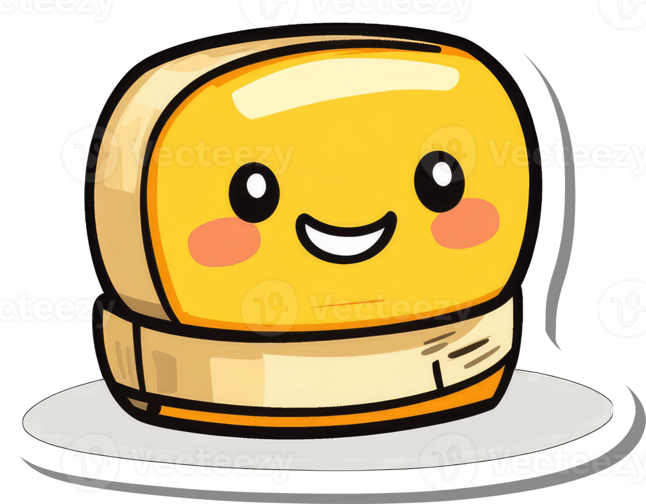 Happy Yellow Character in a Container png