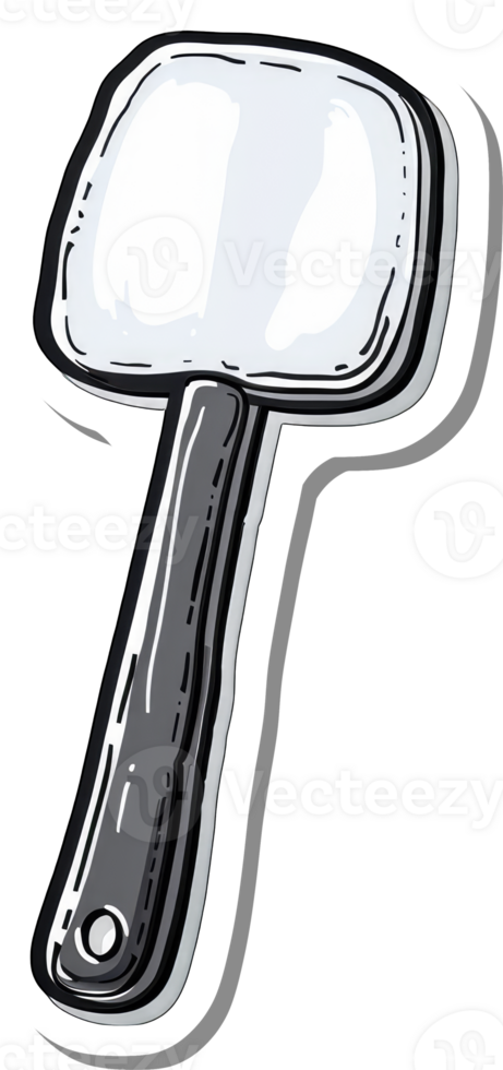 A hand drawn illustration of a meat mallet png