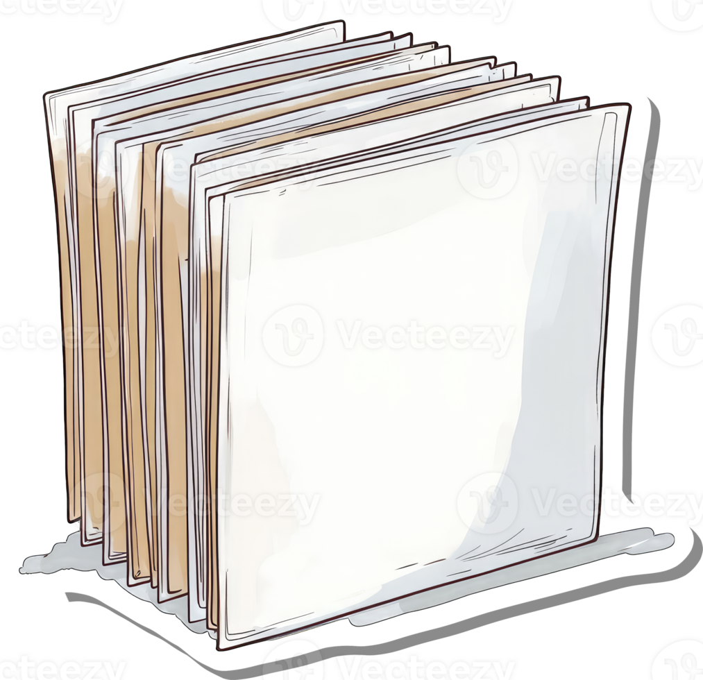 A Stack of Papers Ready For Filing png