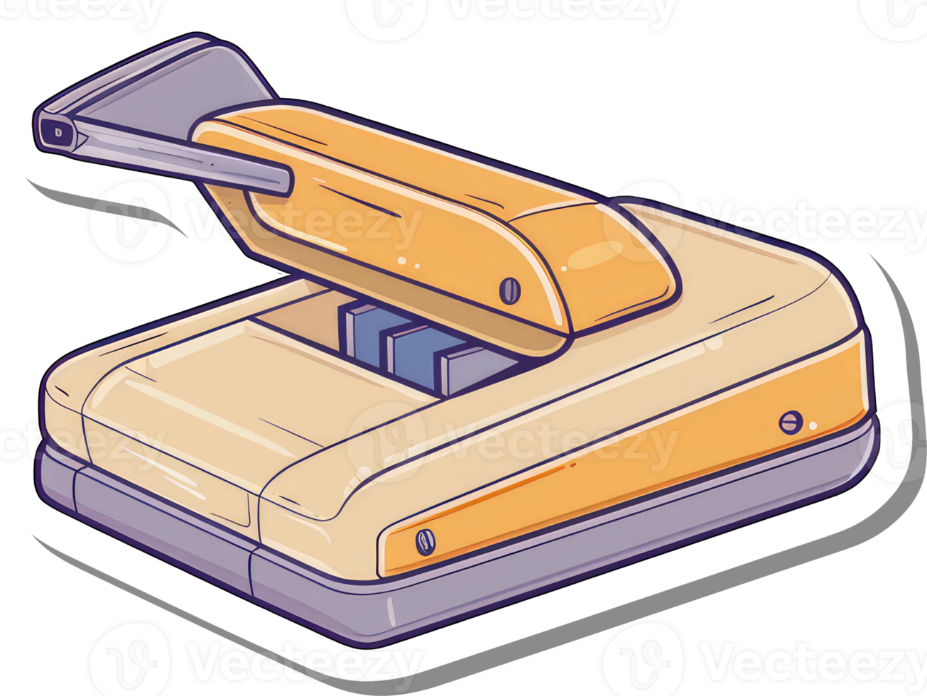 Retro Style Punching Machine Design Illustration png