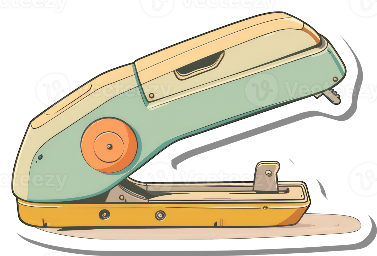 Retro Style Stapler Illustration Design png