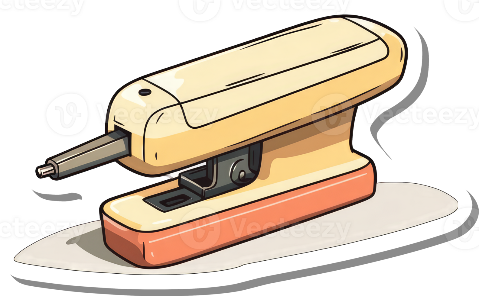 A Retro Style Electric Stapler Illustration png