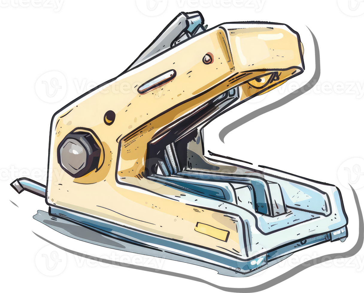 A Cartoon Illustration Of A Vintage Paper Cutter png