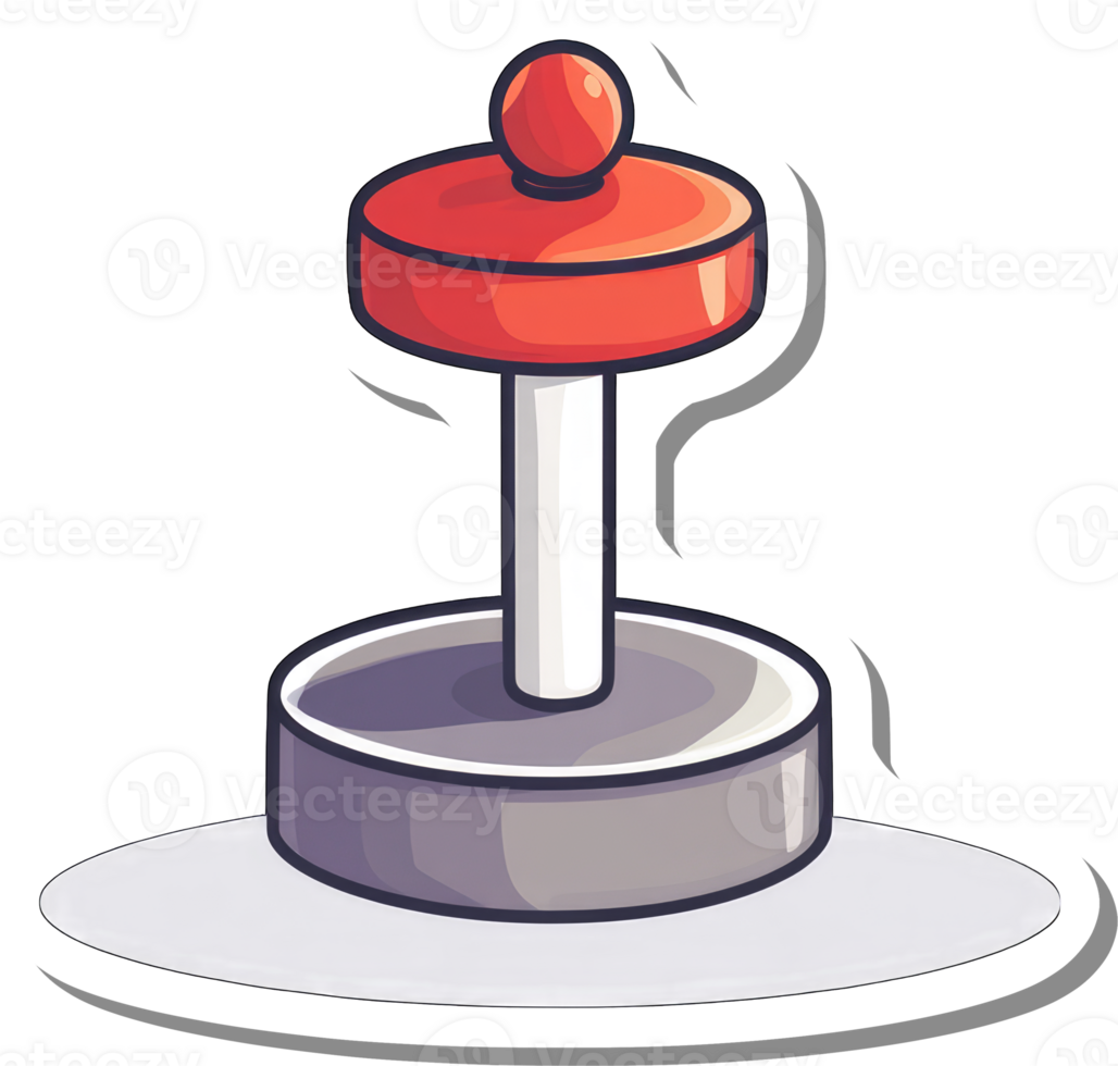 A Red and Gray Playful Top Spinner Toy png