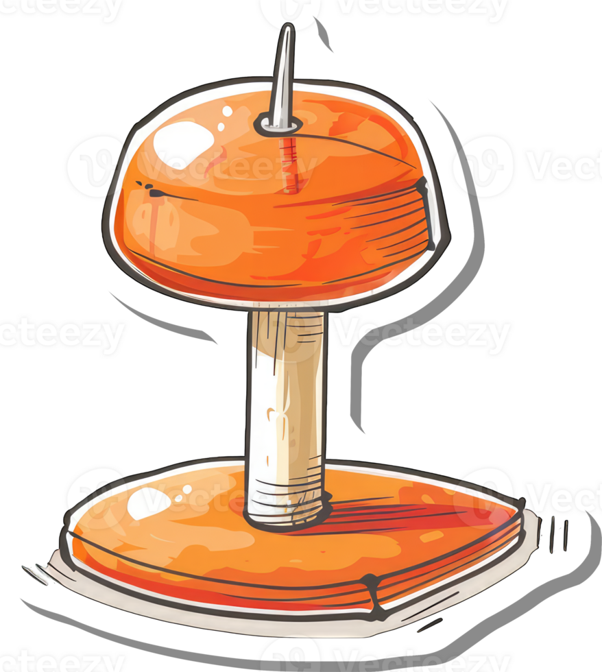 Orange Decorative Table Lamp With A Unique Design png