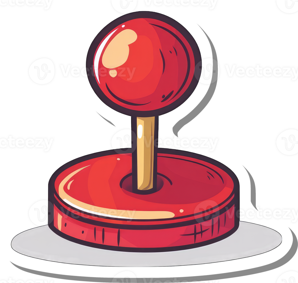 Red Classic Arcade Joystick Game Controller png