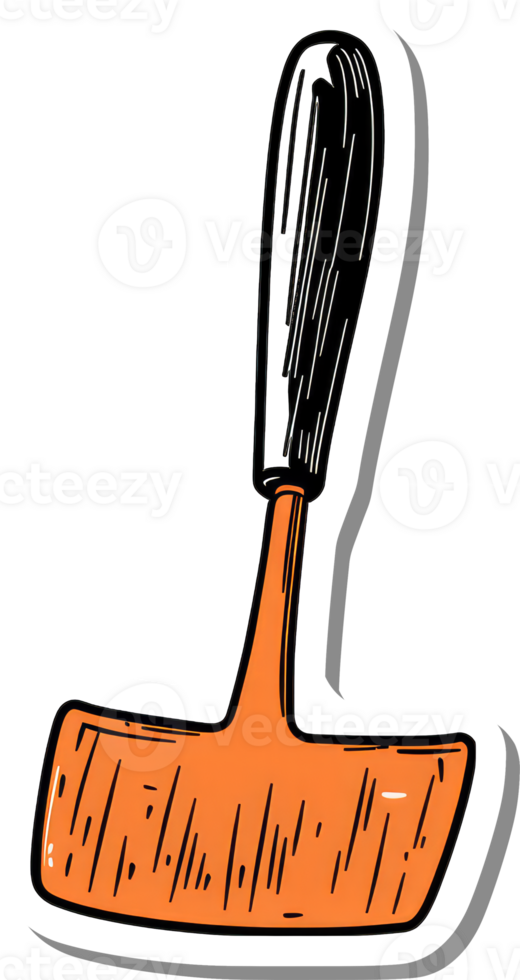 Orange Handled Gardening Trowel Tool Illustration png