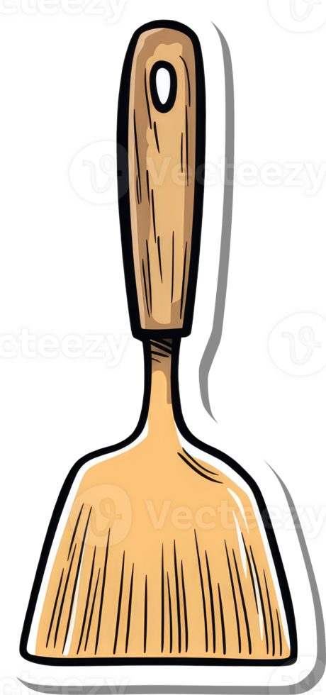 A cartoon image shows a wooden handled dustpan png