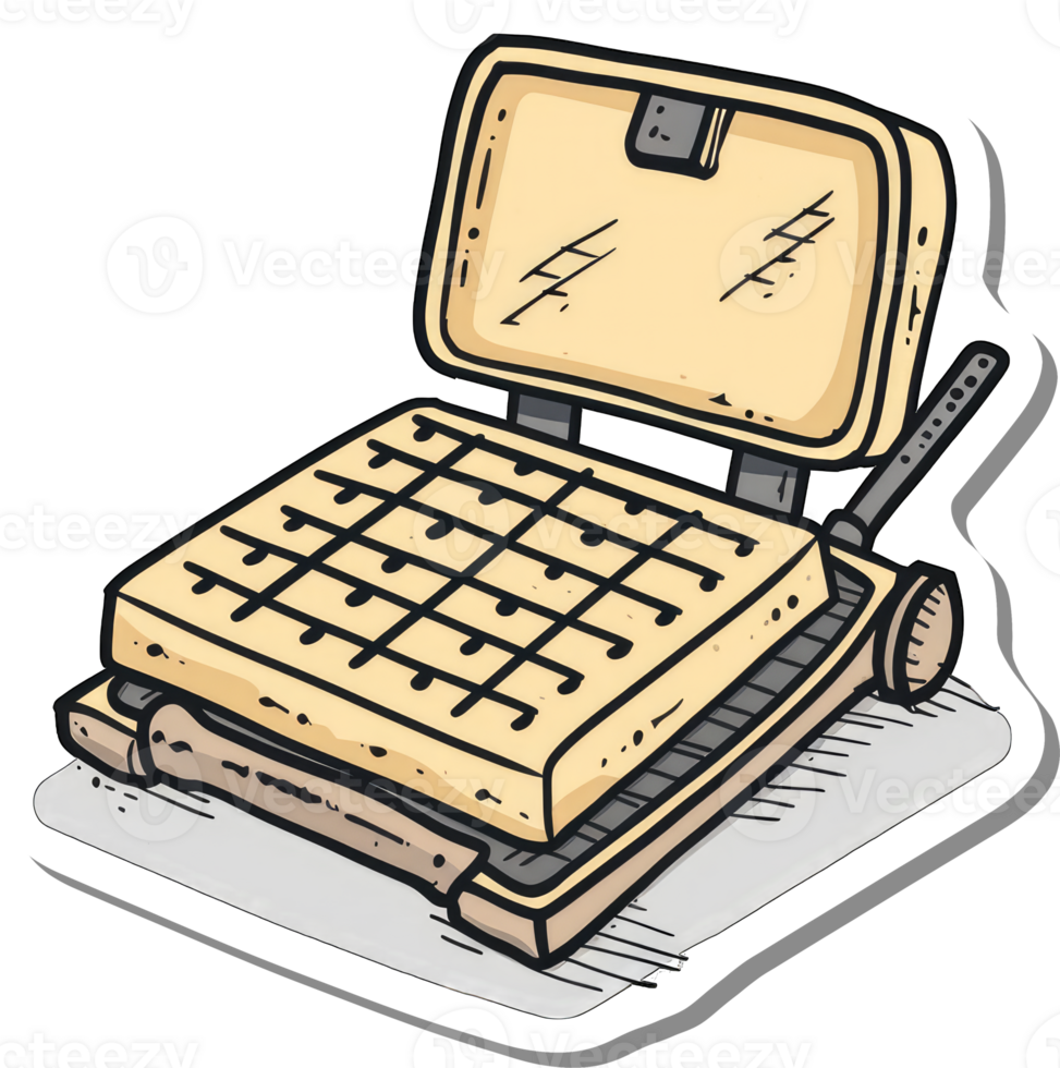 A Cartoon Illustration Of A Waffle Maker png