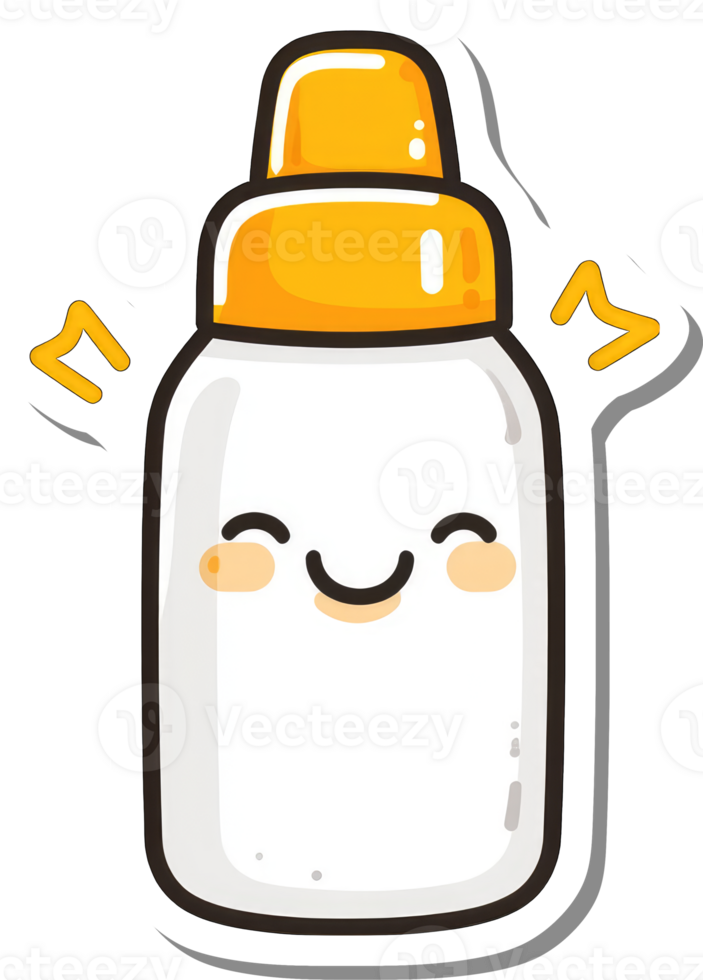 Happy Baby Bottle Cartoon Character Illustration png