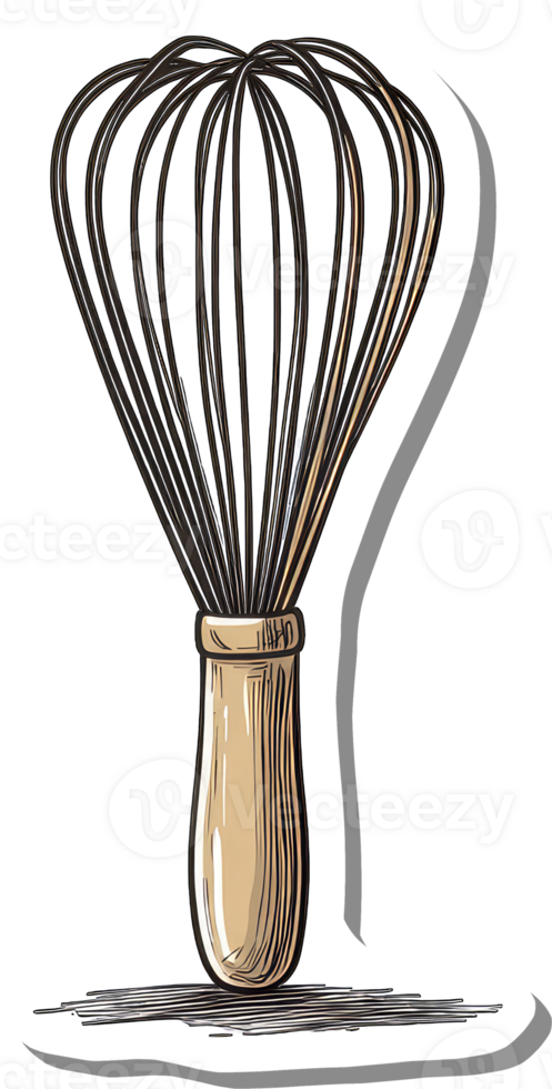 A Detailed Illustration Of A Whisk Kitchen Utensil png