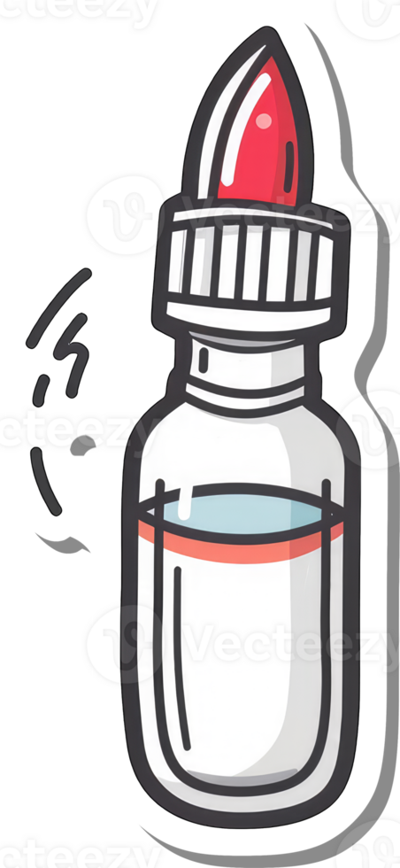Cartoon Illustration of a Lipstick Shaped Bottle png