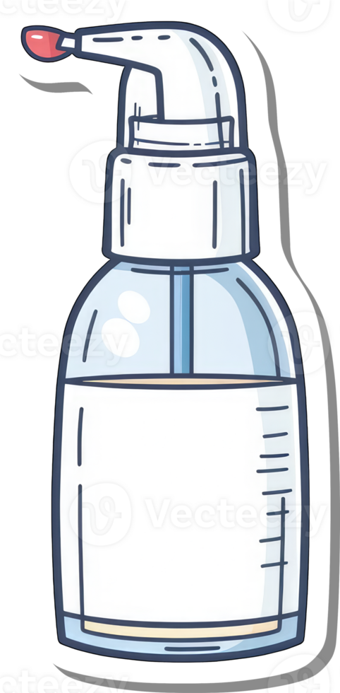 A cartoon illustration of a pump bottle dispenser png