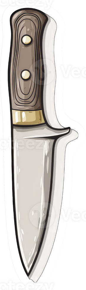 A stylized illustration of a hunting knife png