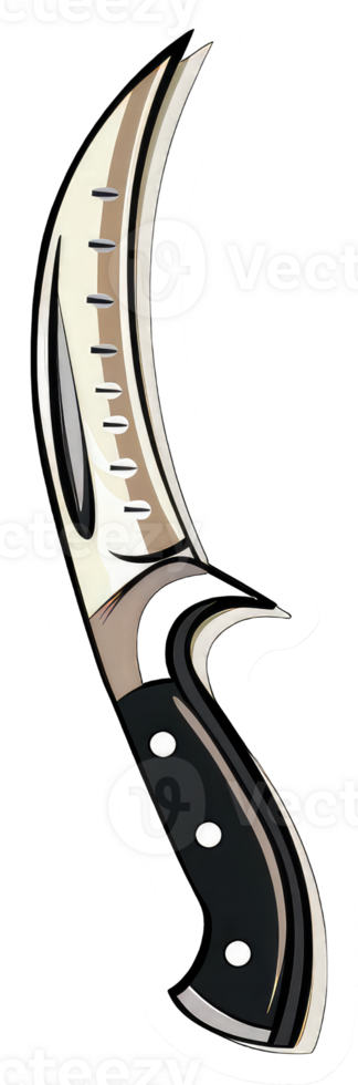 A Stylish Curved Knife Design Illustration png